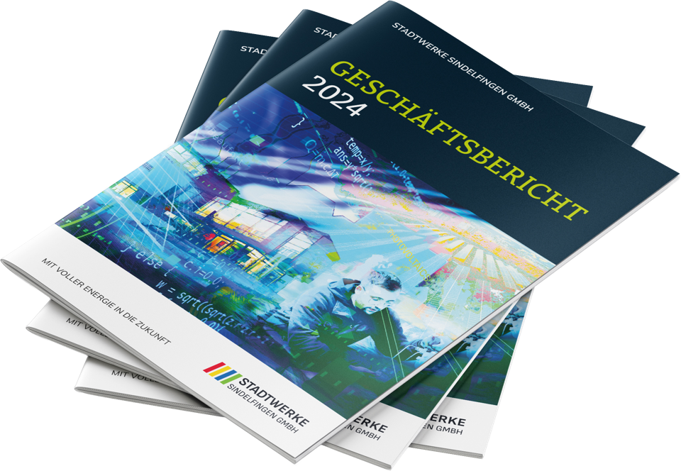 Printdesign Beispiel Geschäftsbericht Stadwerke Sindelfingen